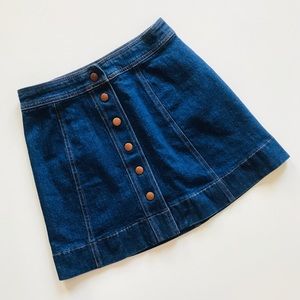 Madewell Metropolis Mini Denim A-Line Skirt
